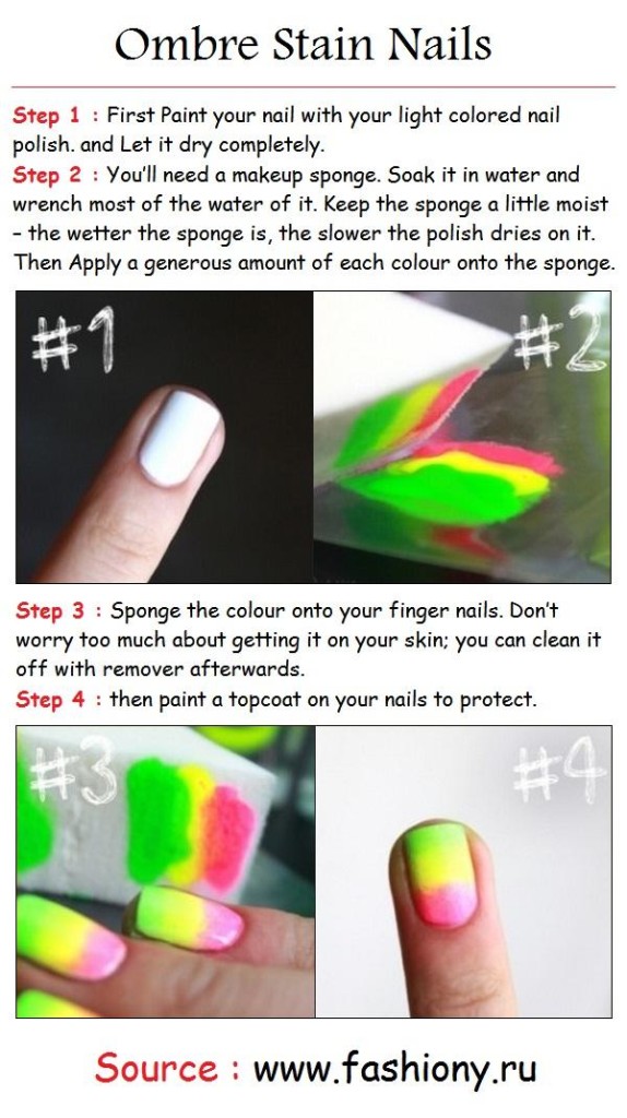 Ombre Stain Nails