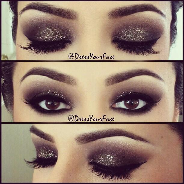 Who says smokey eyes can't have glitter
