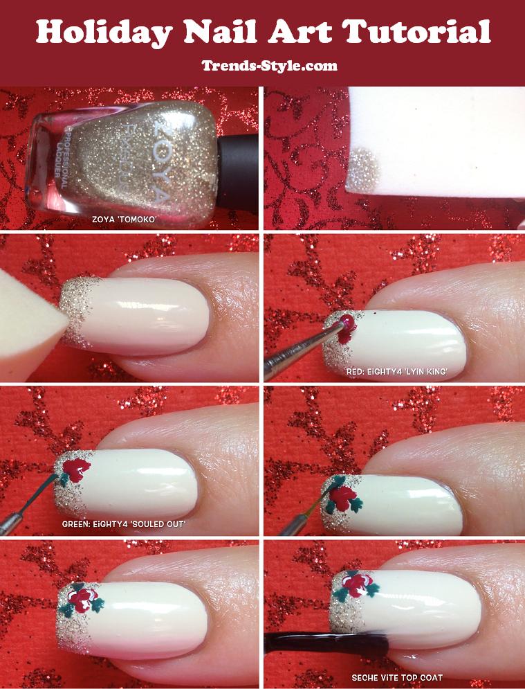 holiday nails tutorial