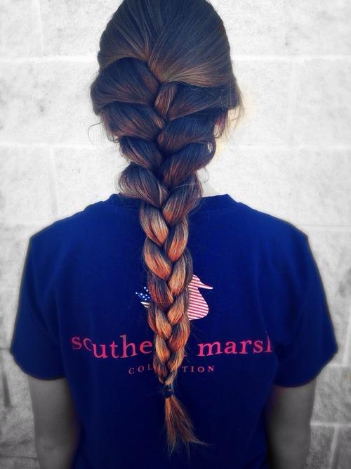 ombre braided