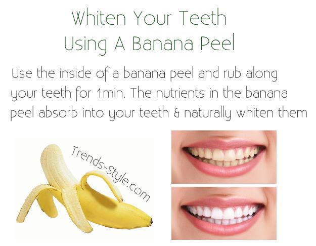 Whiten Teeth Using A Banana Peel