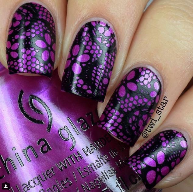 amazing purple nail art