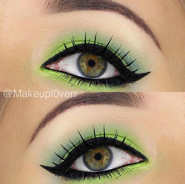 pretty green eyeshadow look