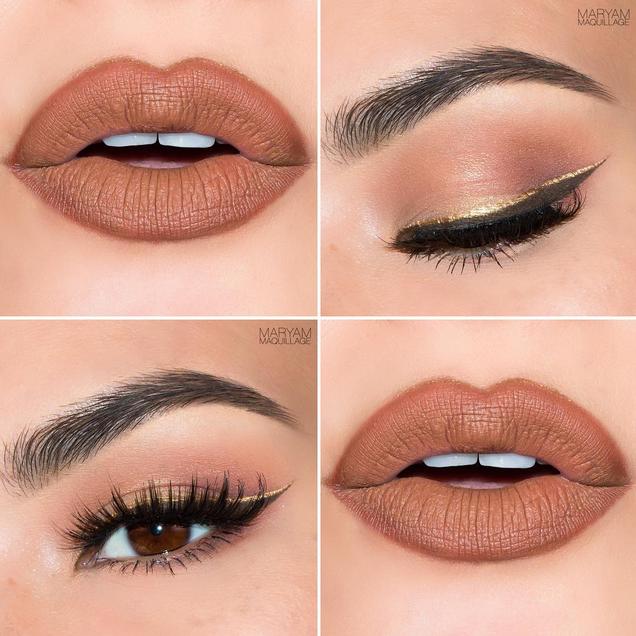 Brownie liner with a touch of Gold