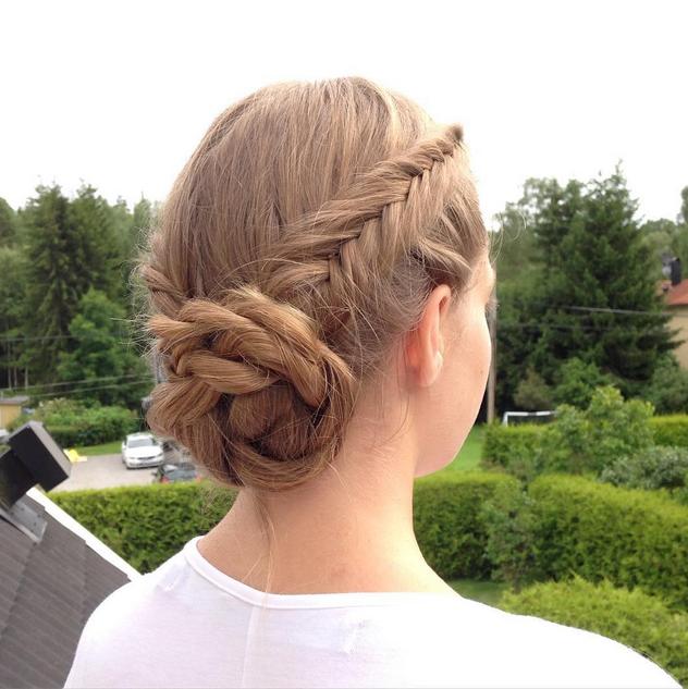 Dutch fishtail braids into a ropetwist bun #hairstyles_by_linn