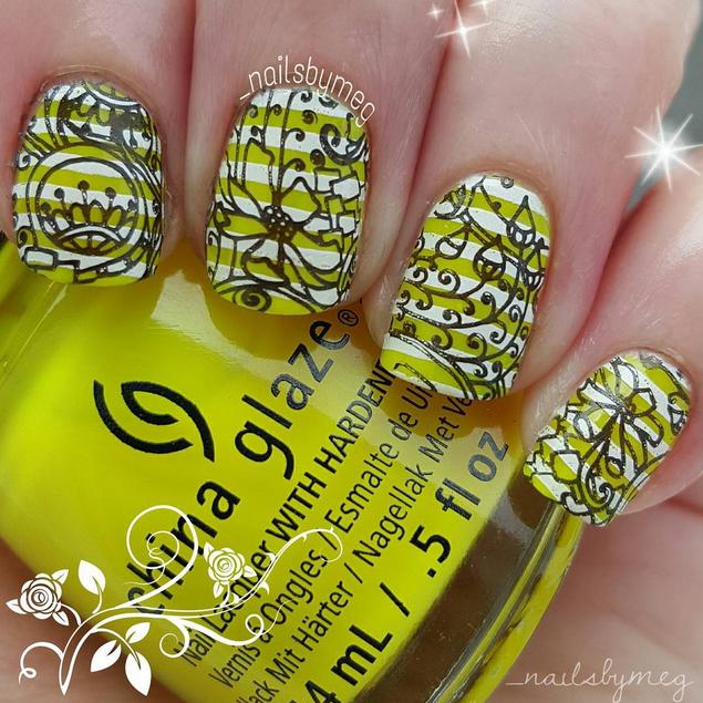 double stamping nail art