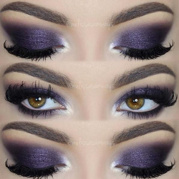 purple party makeup