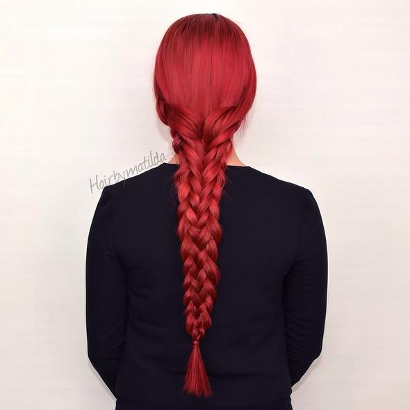 lovely red braided hair