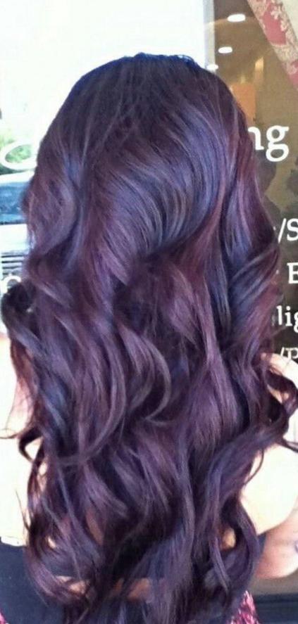 plum burgundy hair