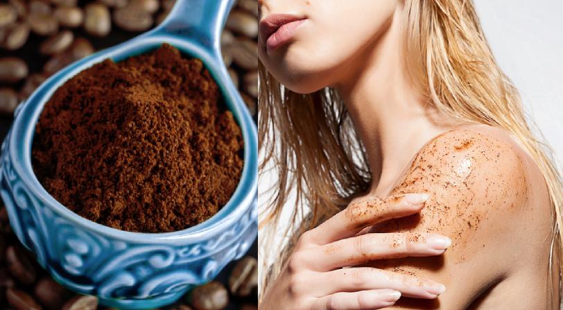 Ground Coffee Body Scrub to Remove Cellulite